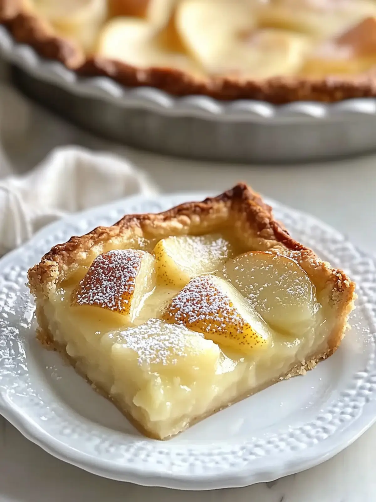 Creamy Pear Custard Pie