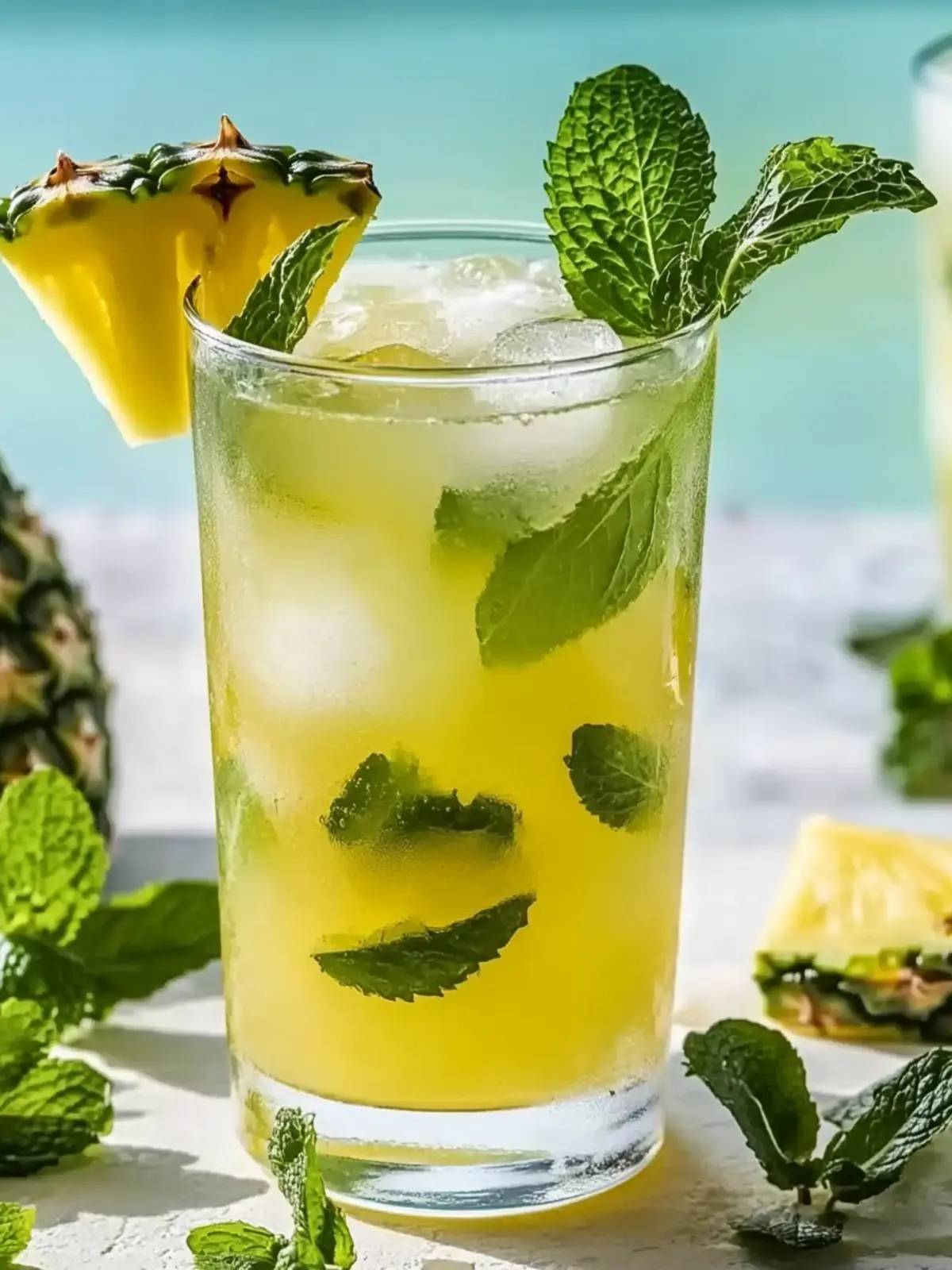 Minty Pineapple Cooler Mocktail