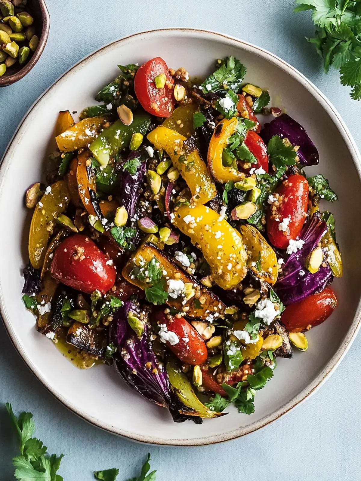 Charred Mexican Salad with Pistachio Cumin Vinaigrette