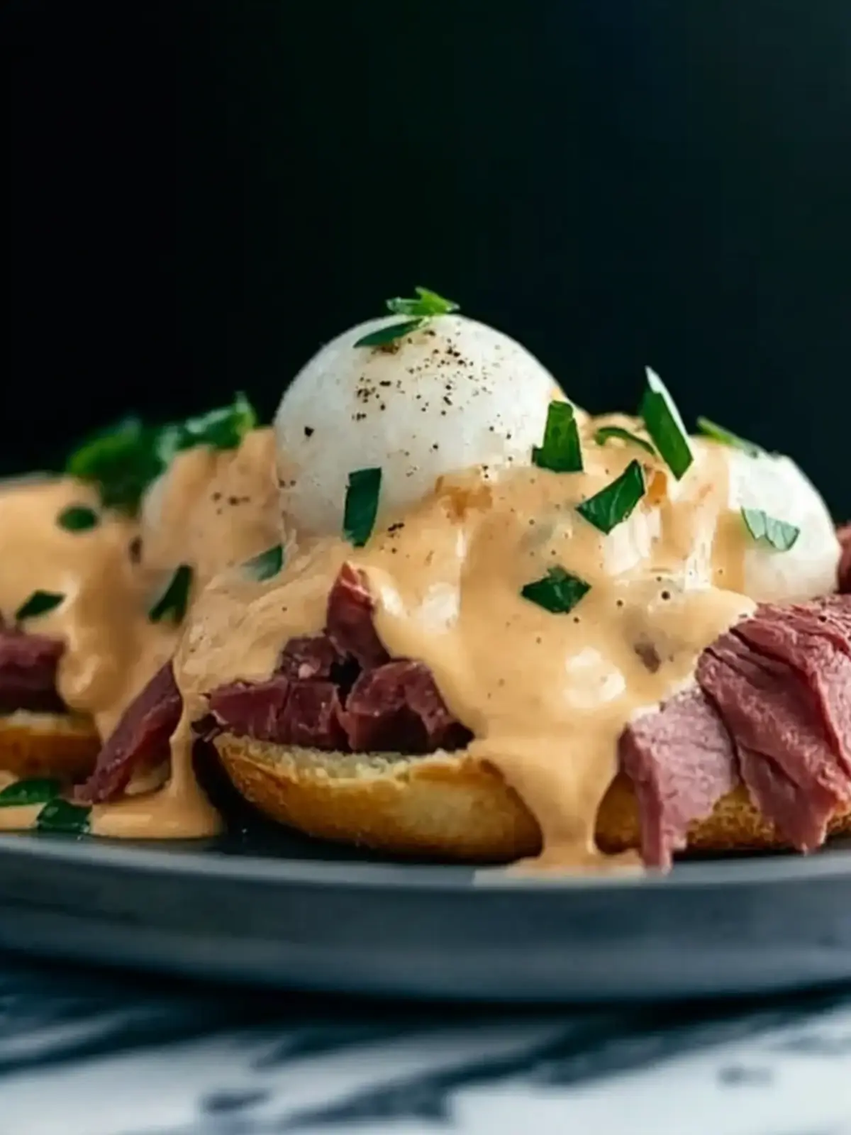 Irish Eggs Benedict with Corned Beef
