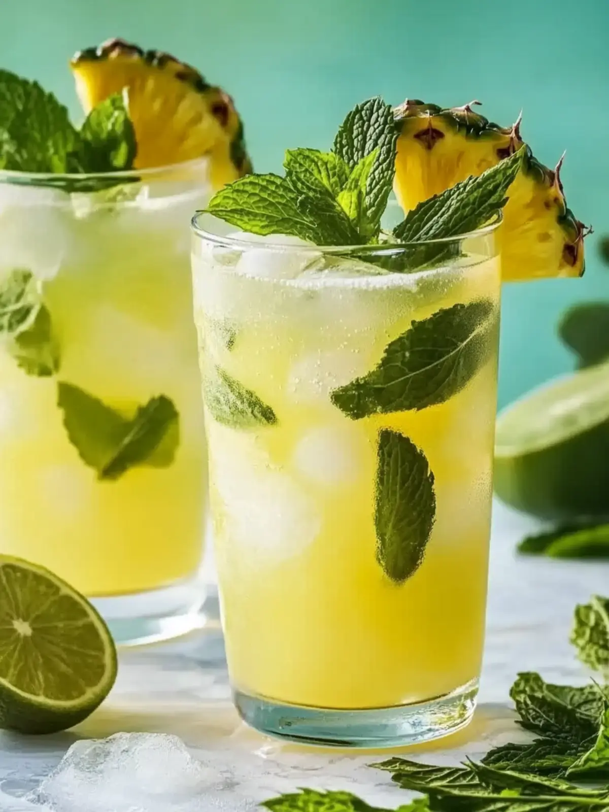 Minty Pineapple Cooler Mocktail
