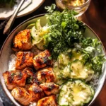 Spicy Honey Mustard Salmon Bowls