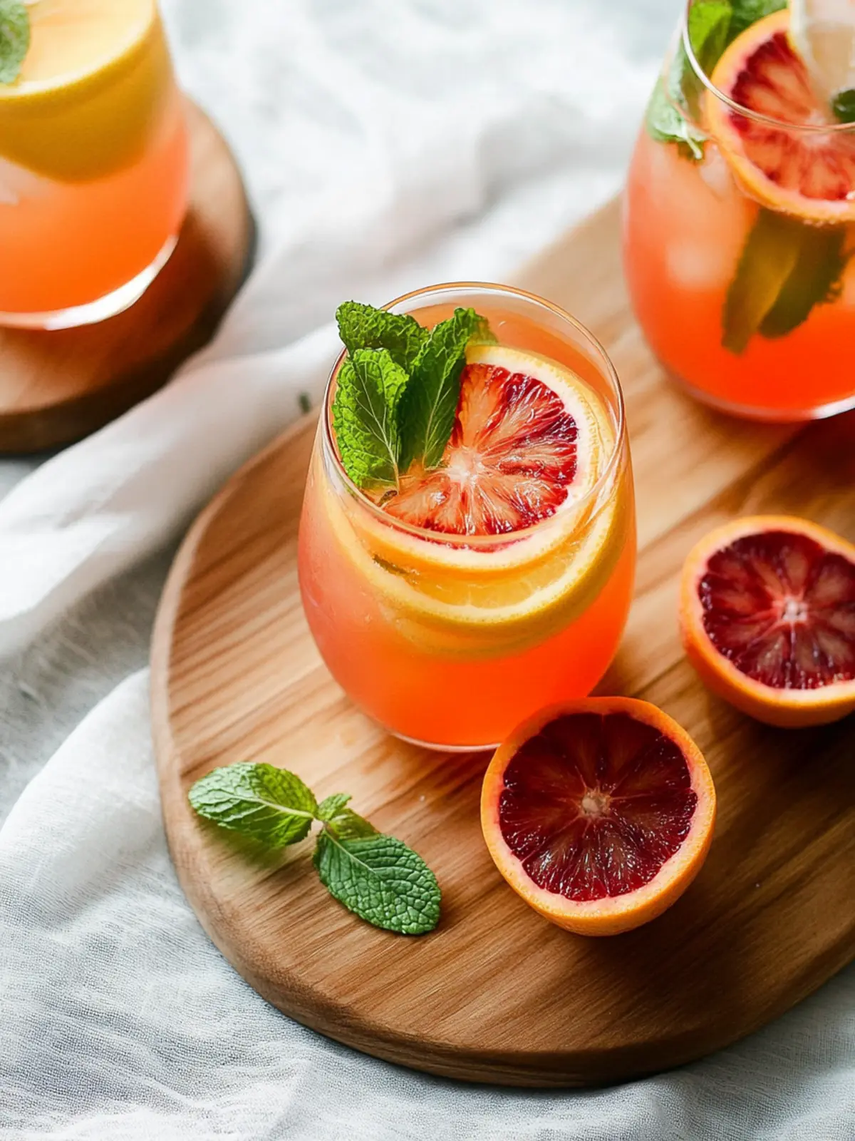 Blood Orange and Mint Lemonade