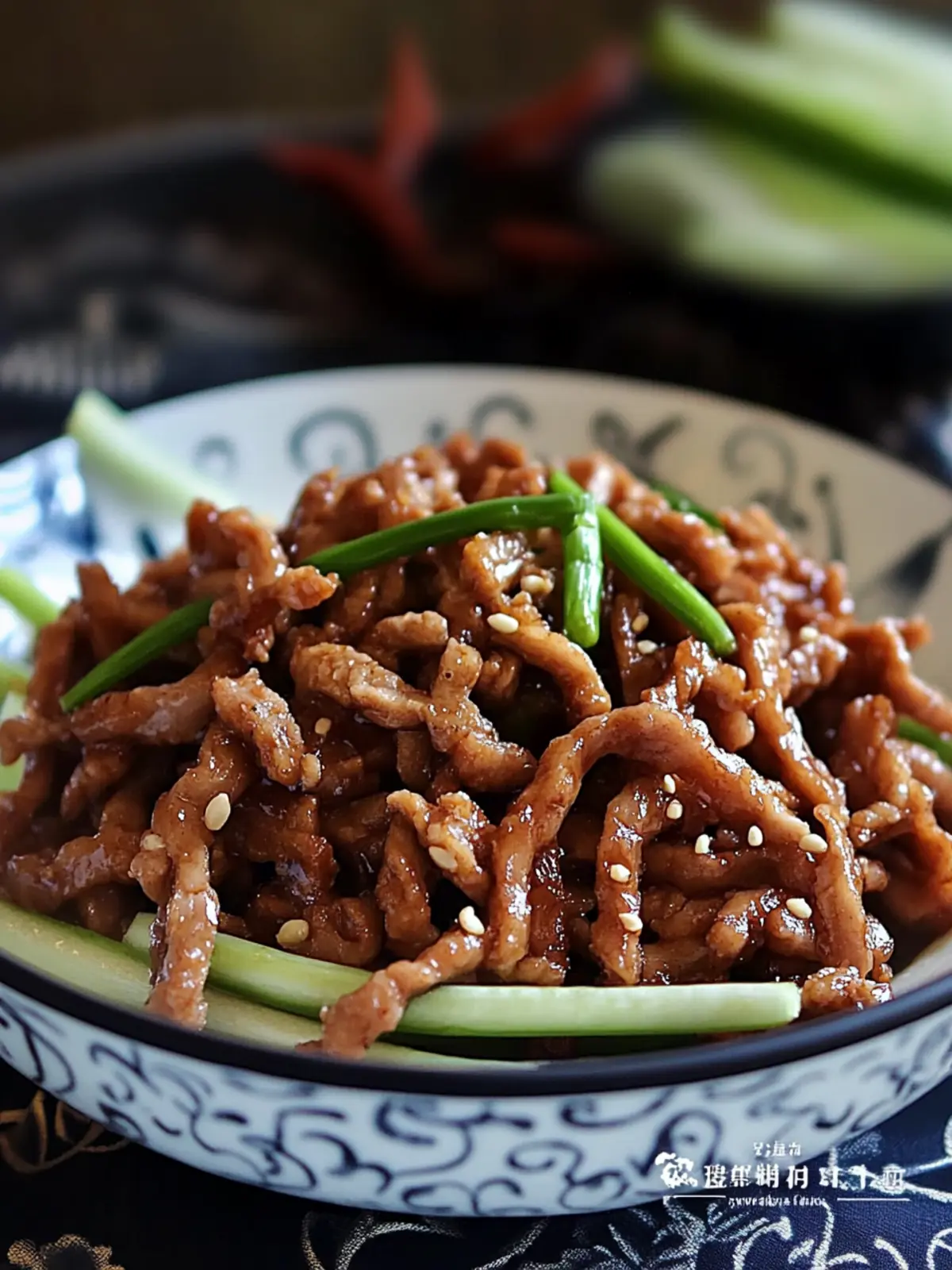Stir Fried Shredded Pork with Sweet Bean Paste