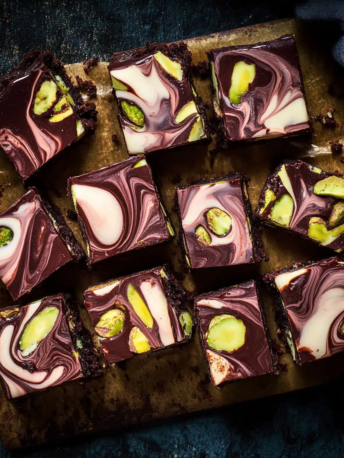 Sour cherry, pistachio quattro chocolate orange tiffin