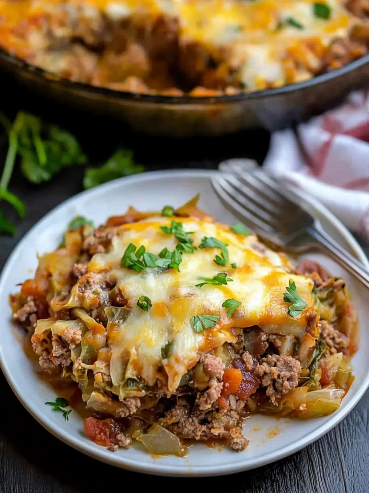 Low Carb Cabbage Roll Casserole
