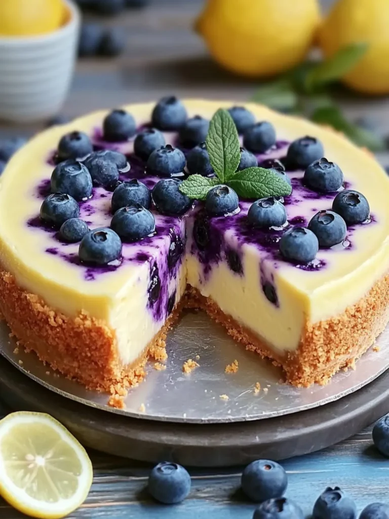Ultimate Lemon Blueberry Cheesecake