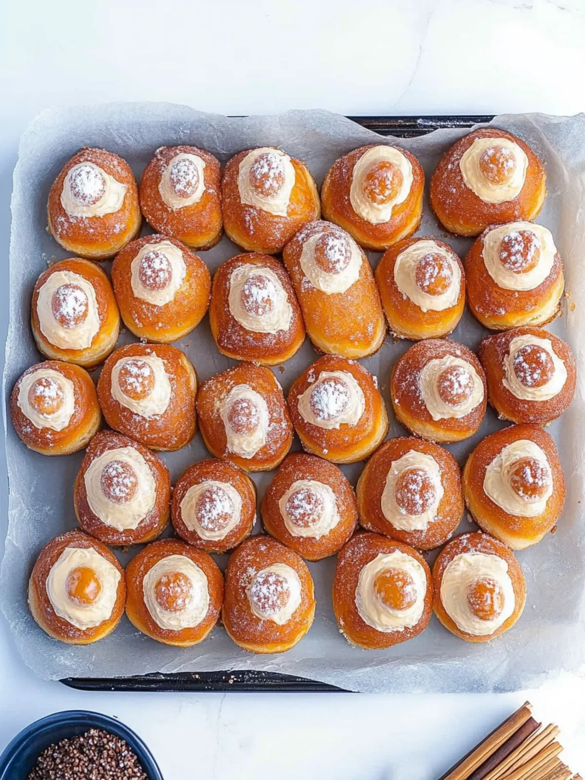 Mini Pastry Cream Filled Brioche Doughnuts