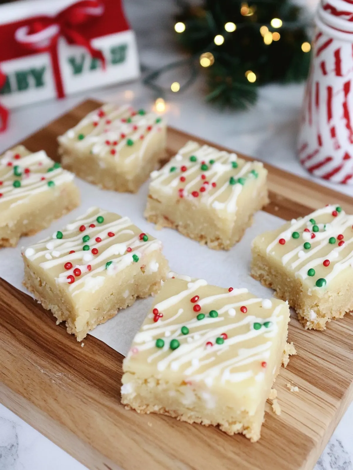 Christmas Protein Sugar Cookie Bars