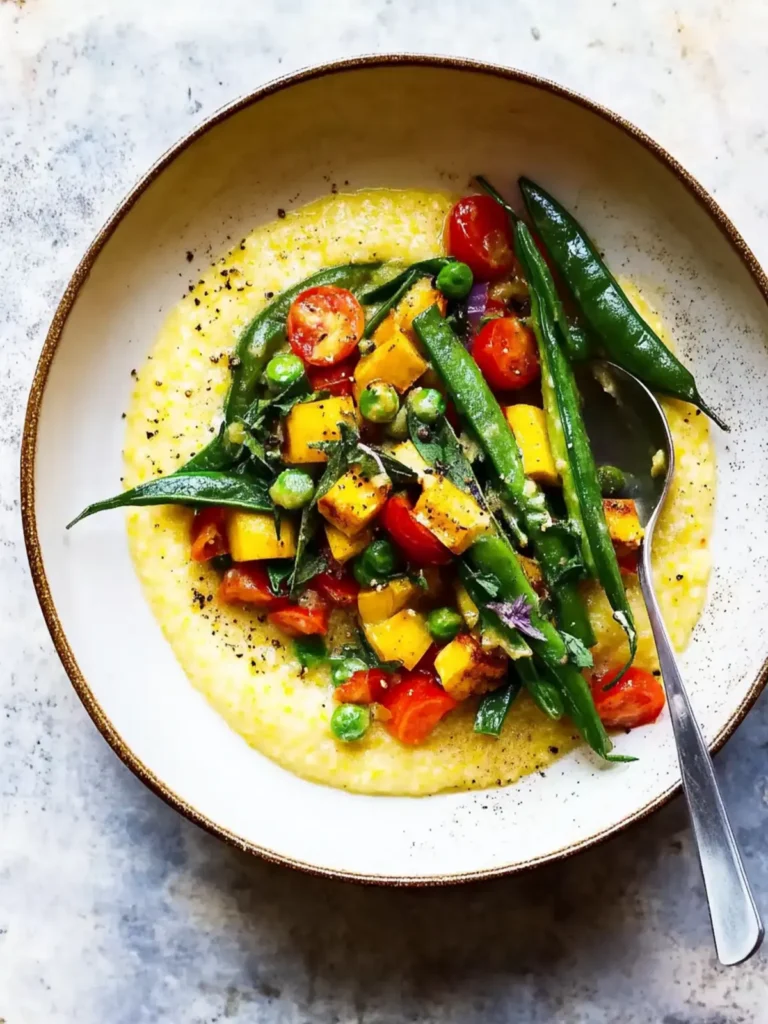 SUMMER POLENTA WITH SAUTÉED FARMERS MARKET VEGETABLES