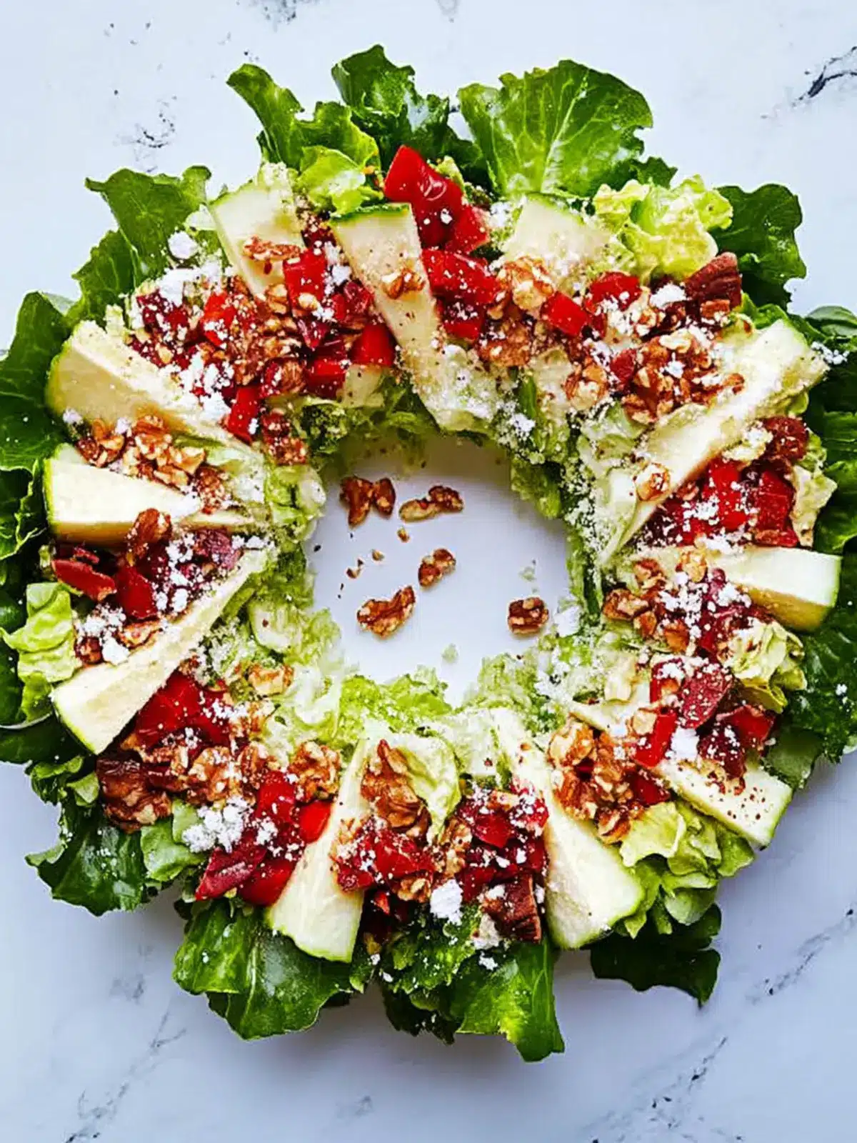 Christmas wedge salad wreath