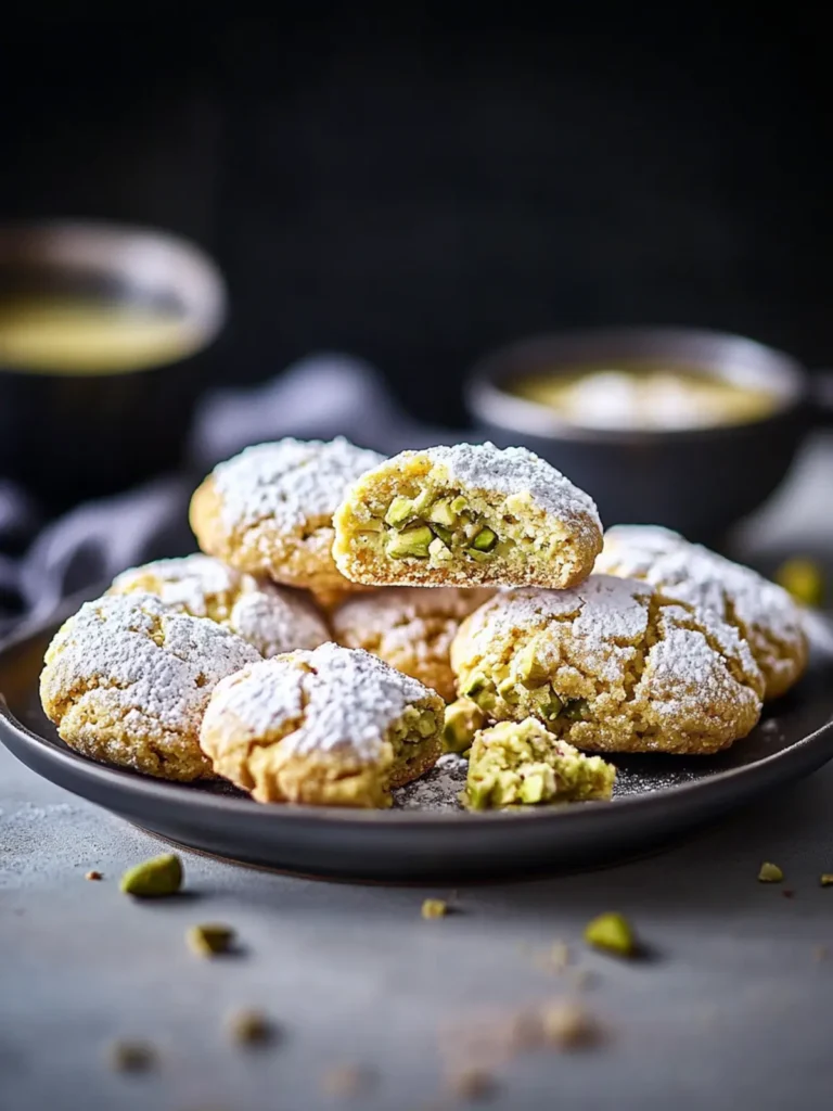 Pistachio crème-filled amaretti