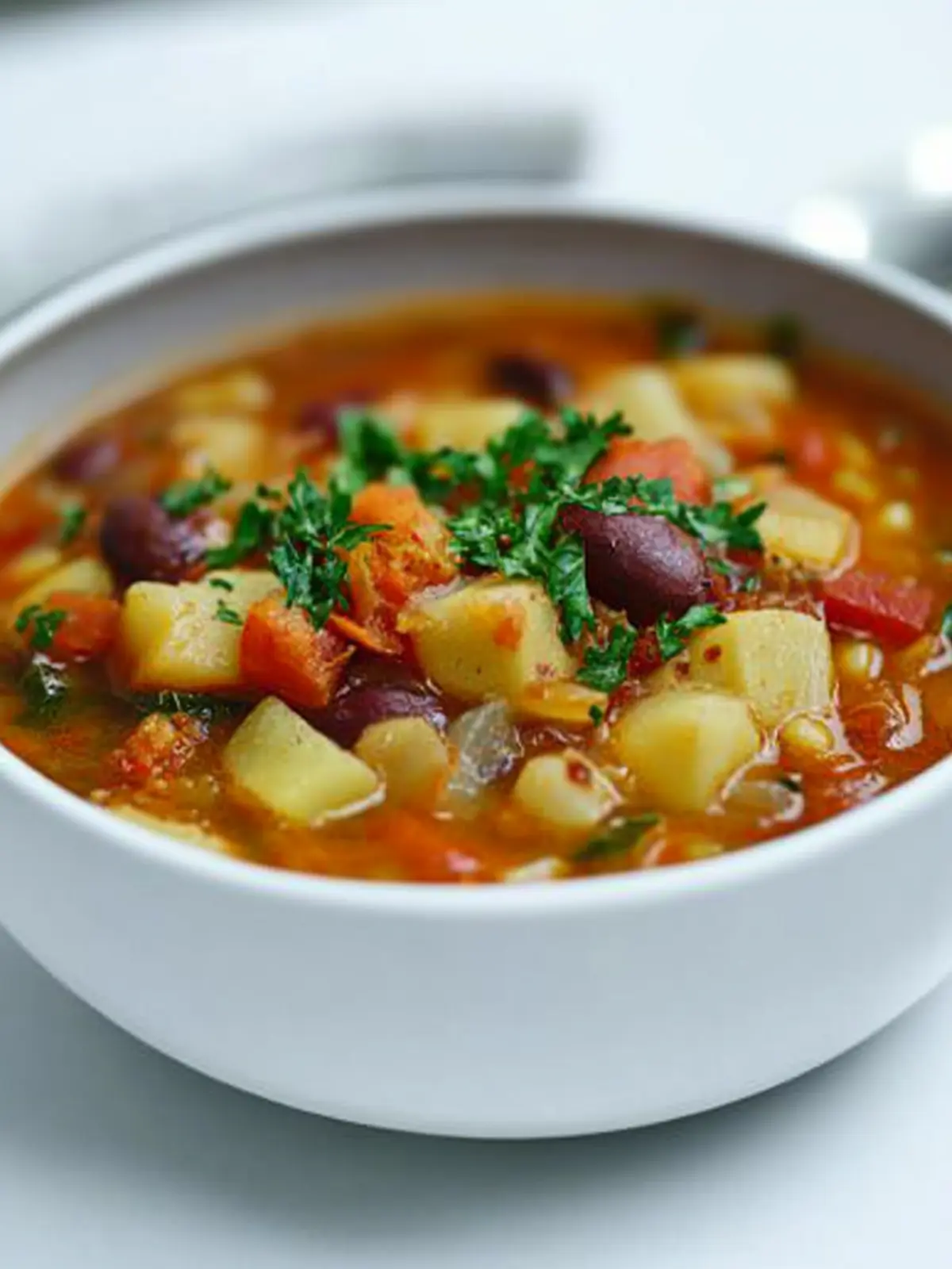 Delicious minestrone soup