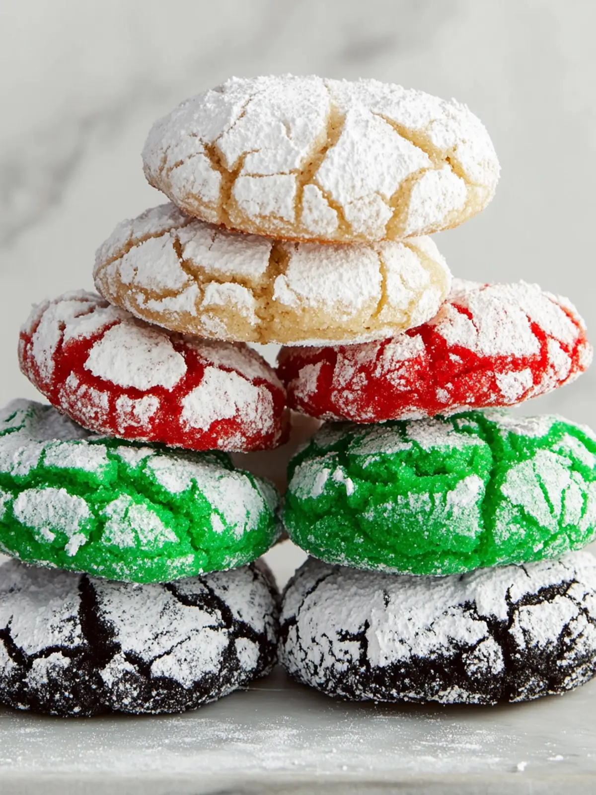 Kwanzaa Crinkle Cookies