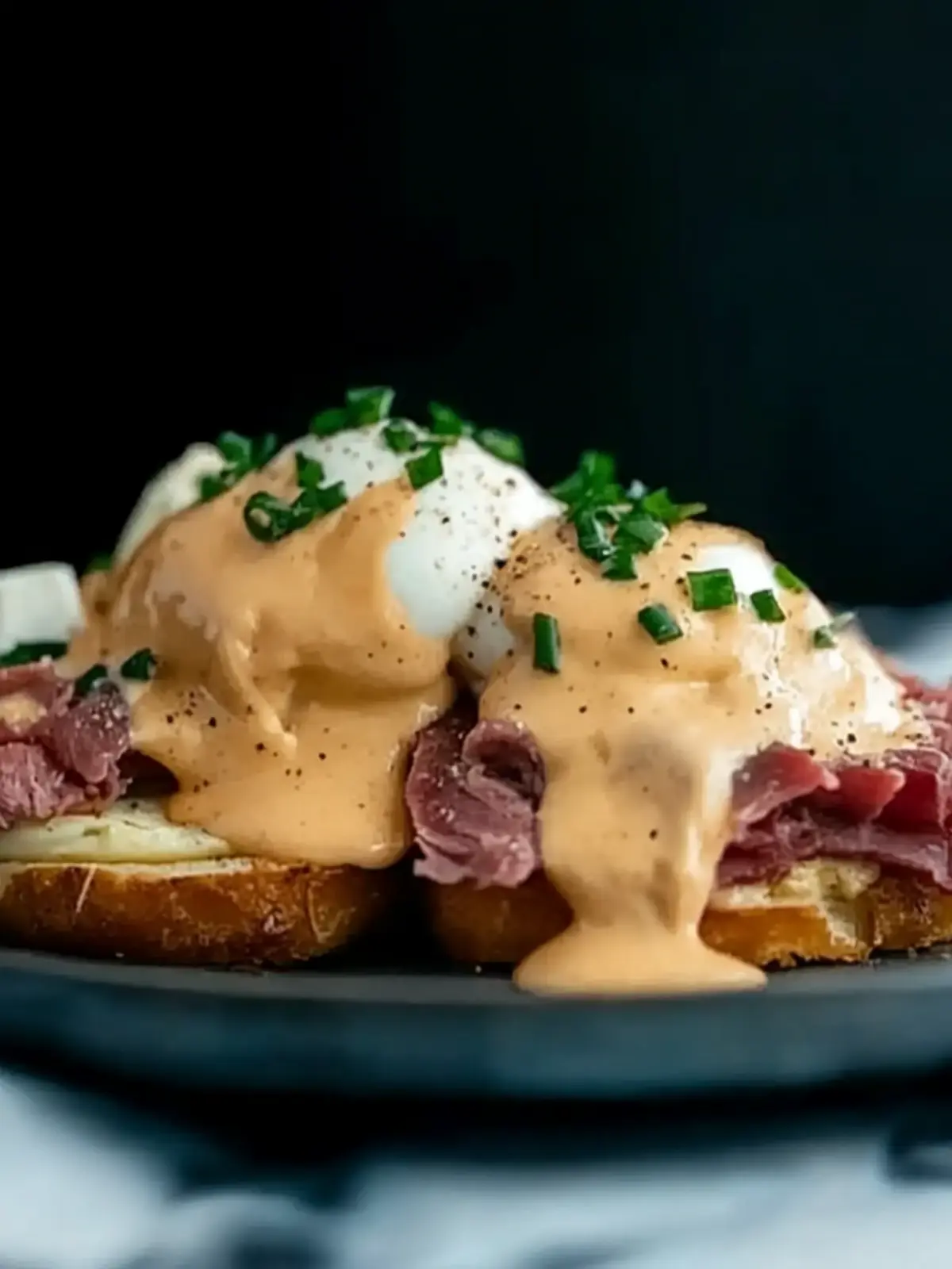 Irish Eggs Benedict with Corned Beef