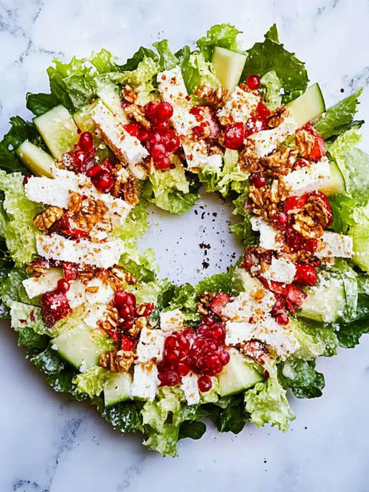 Christmas wedge salad wreath