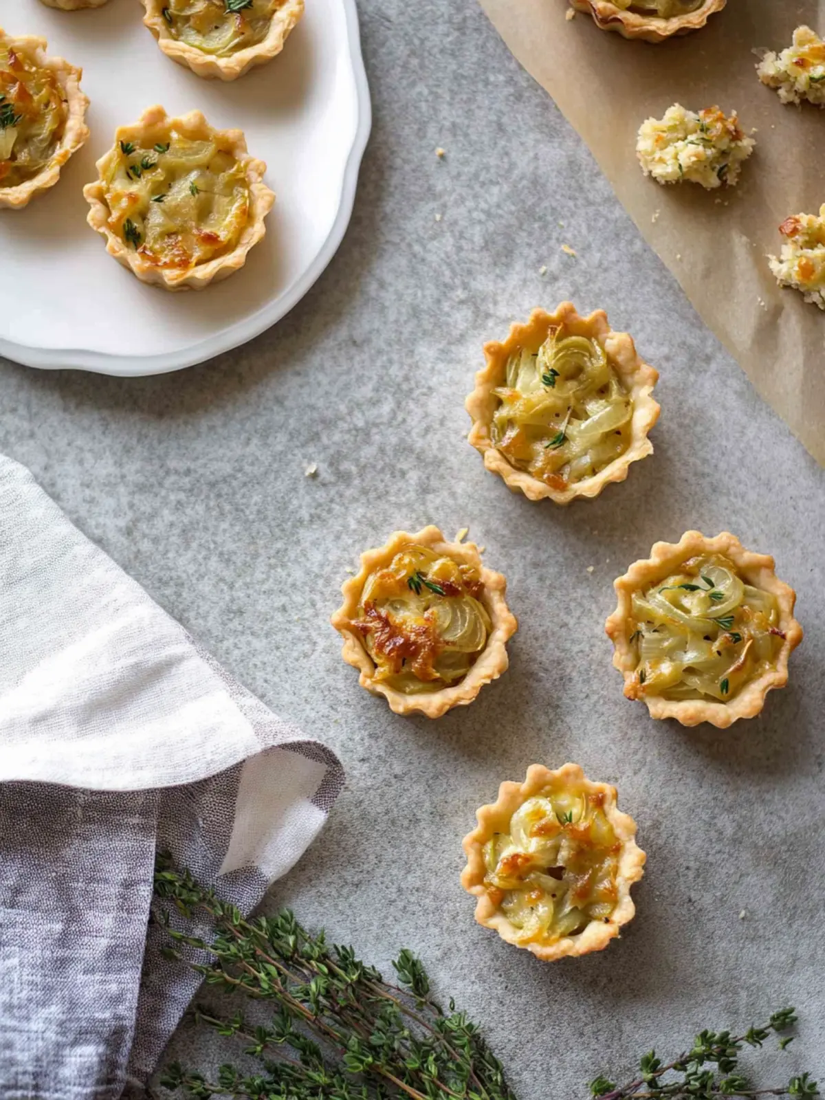 french onion tartlets