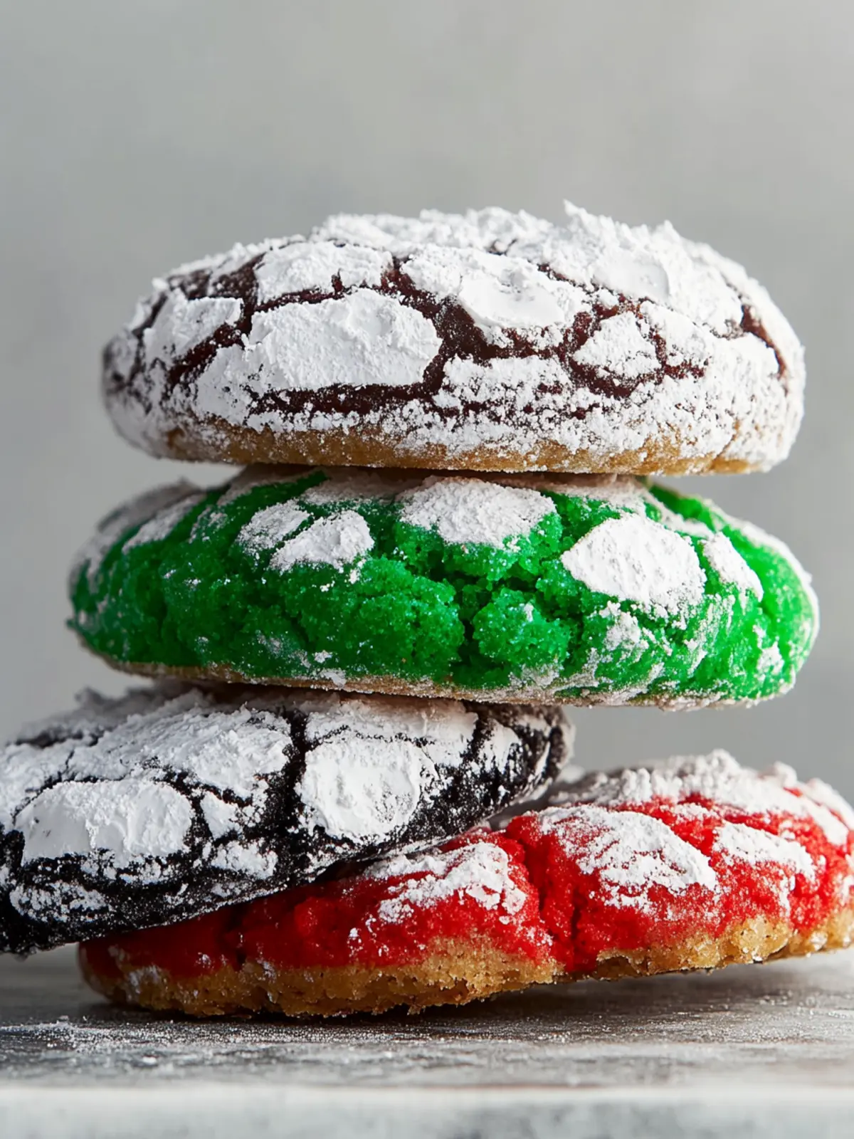 Kwanzaa Crinkle Cookies