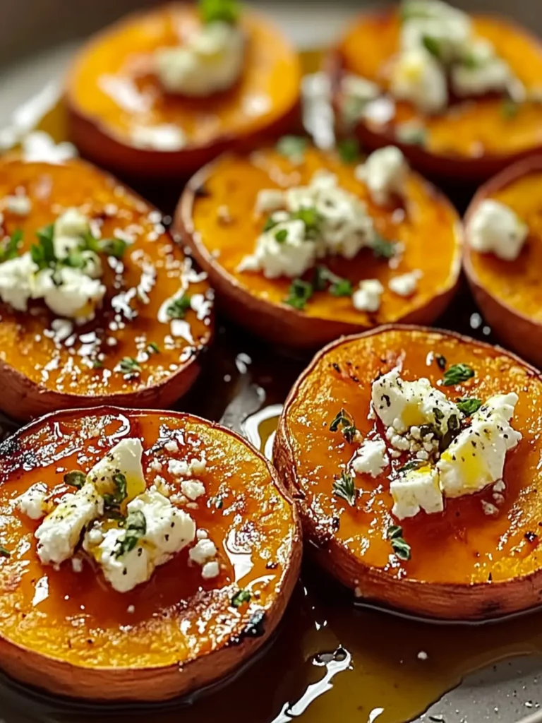 Roasted Sweet Potato Rounds with Honey & Feta Bliss