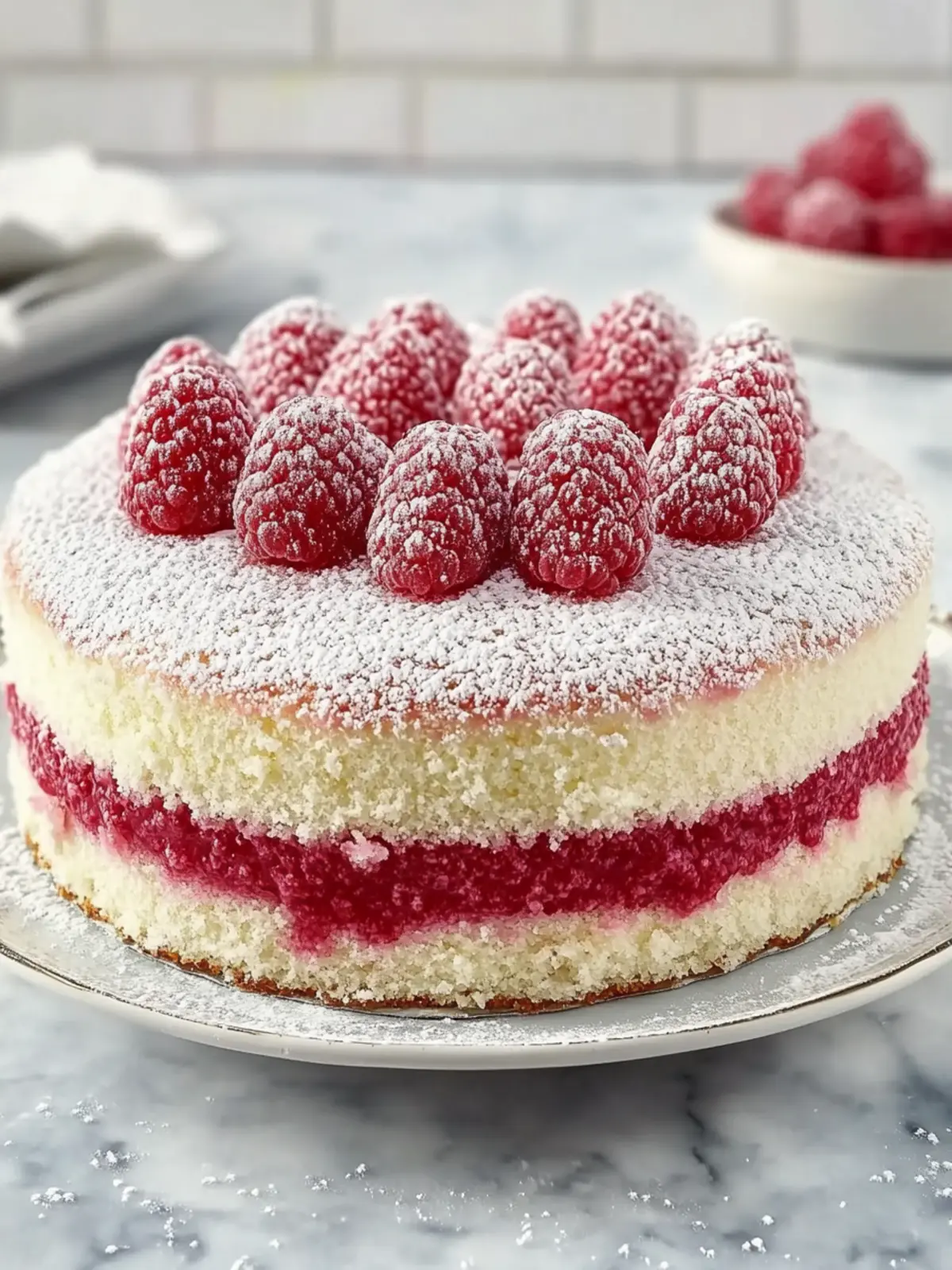 Raspberry Lamington Cake