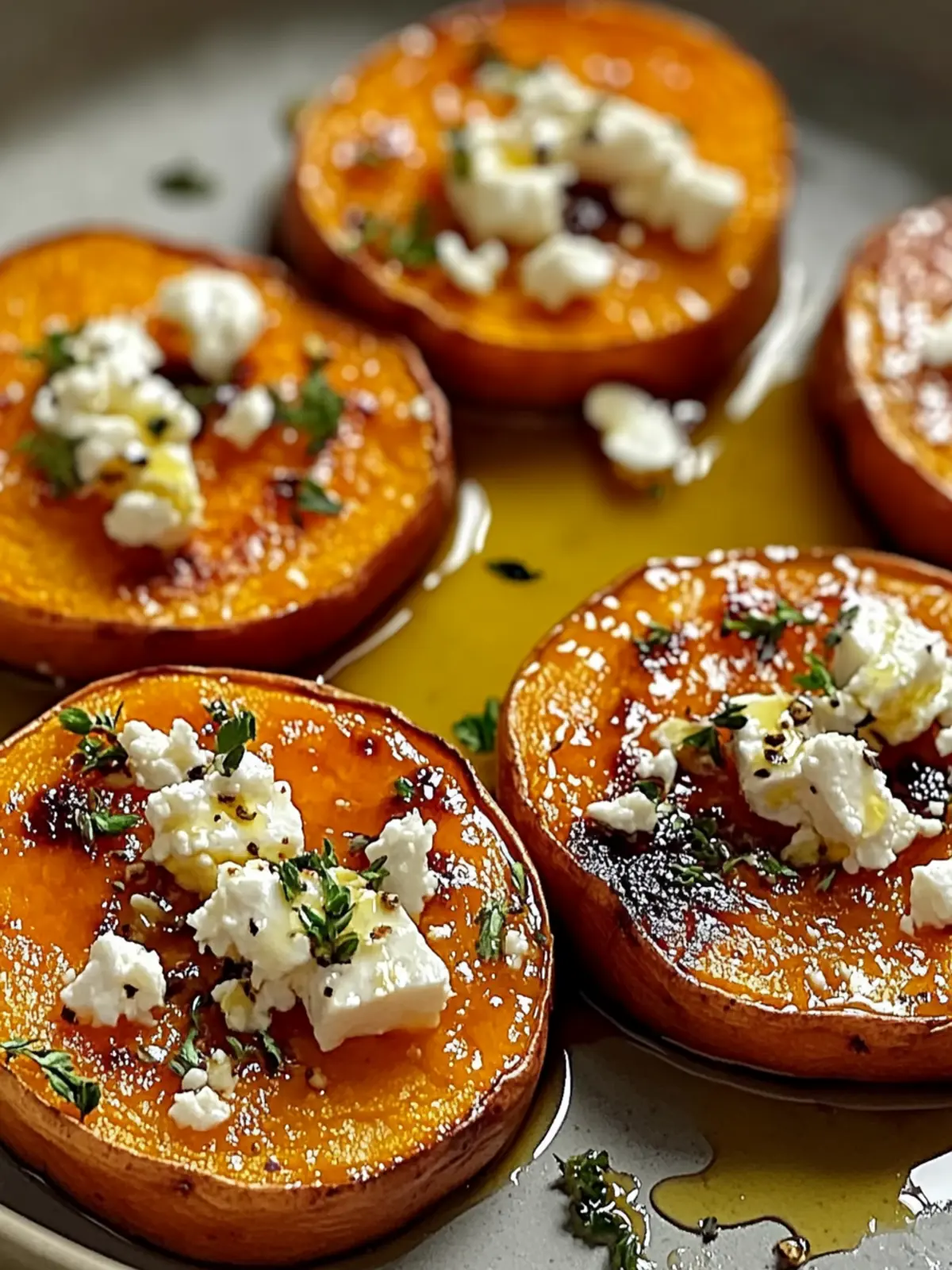 Irresistibly Tasty Roasted Sweet Potato Rounds with Honey & Feta Bliss Roasted Sweet Potato Rounds with Honey & Feta Bliss