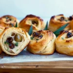Olive and garlic scrolls