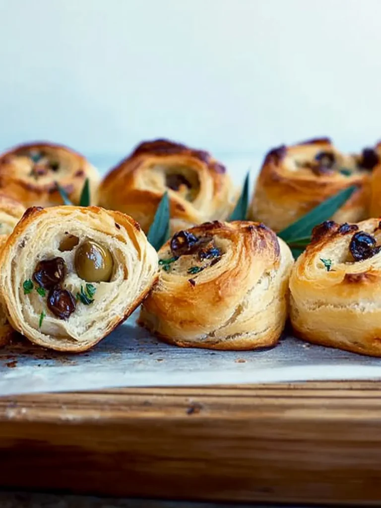 Olive and garlic scrolls