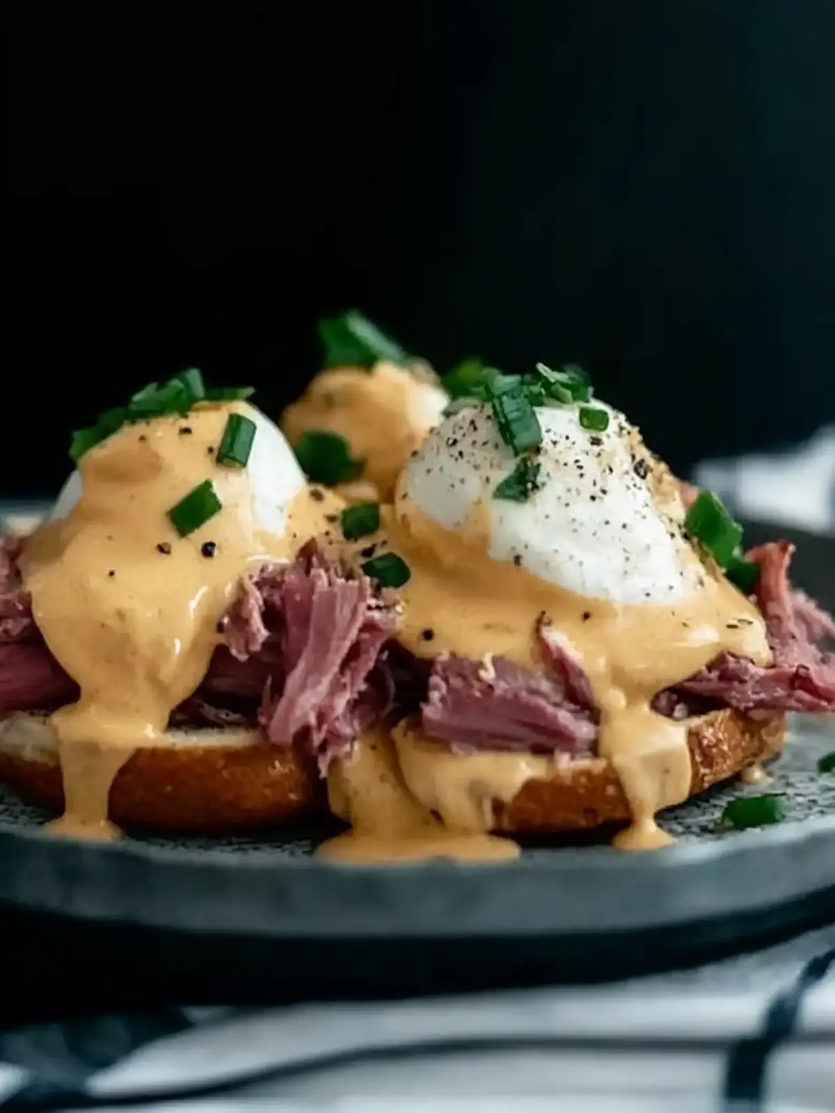 Irish Eggs Benedict with Corned Beef