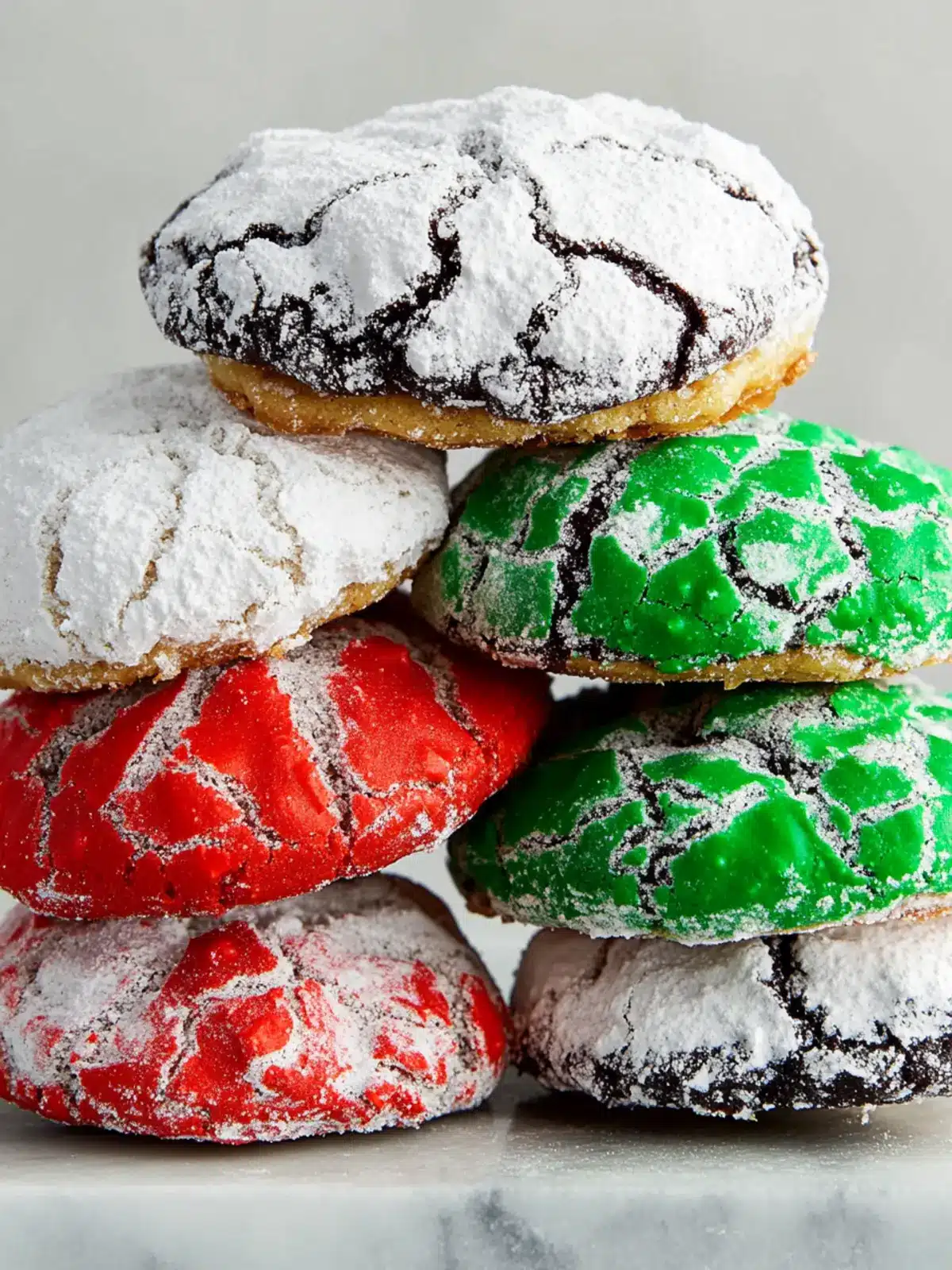 Kwanzaa Crinkle Cookies