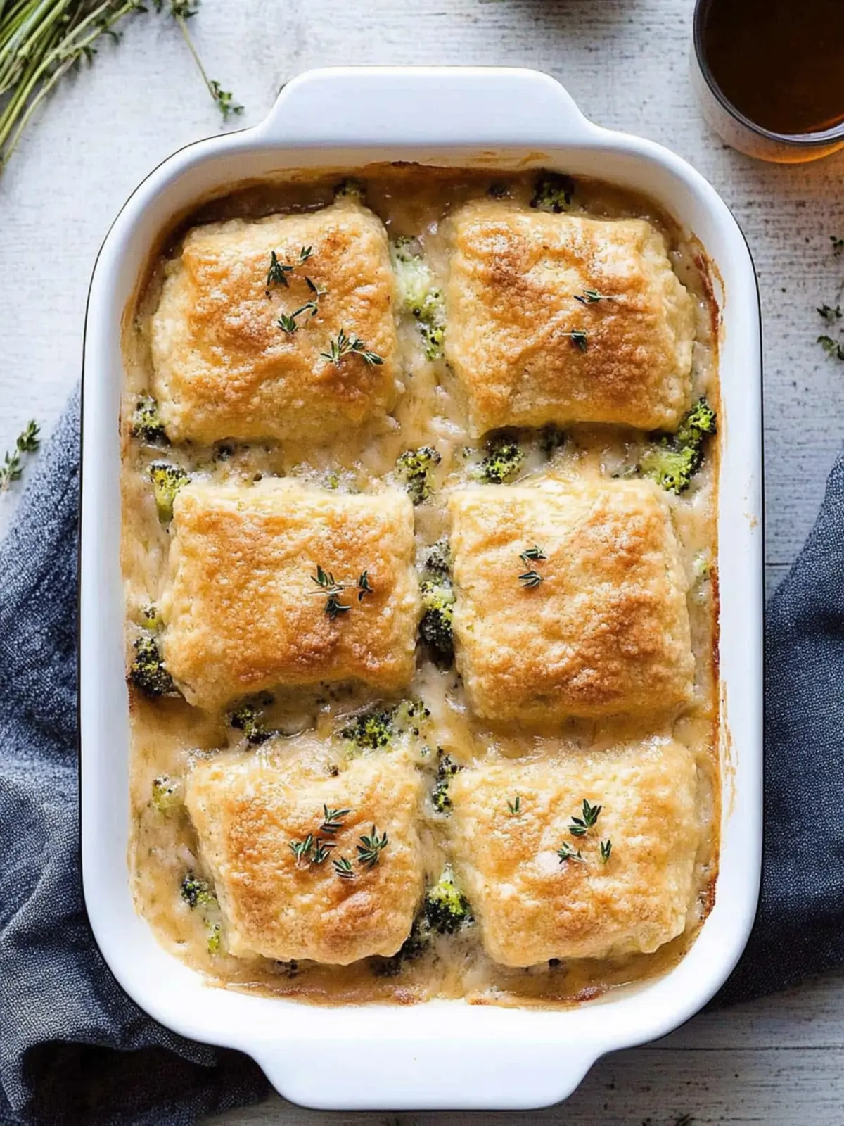 Homemade Broccoli Cheddar Cobbler