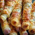 Ham and Cheese Puff Pastry Sticks