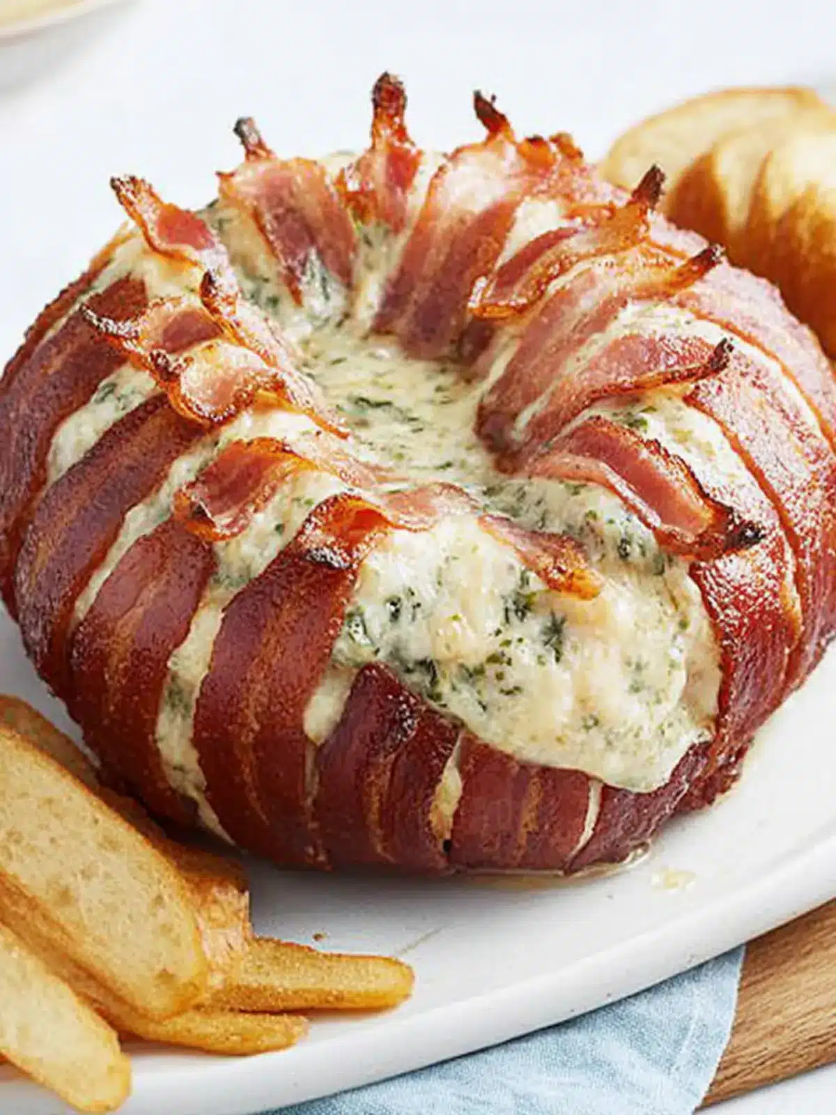 Glazed bacon cheese-mas cob loaf