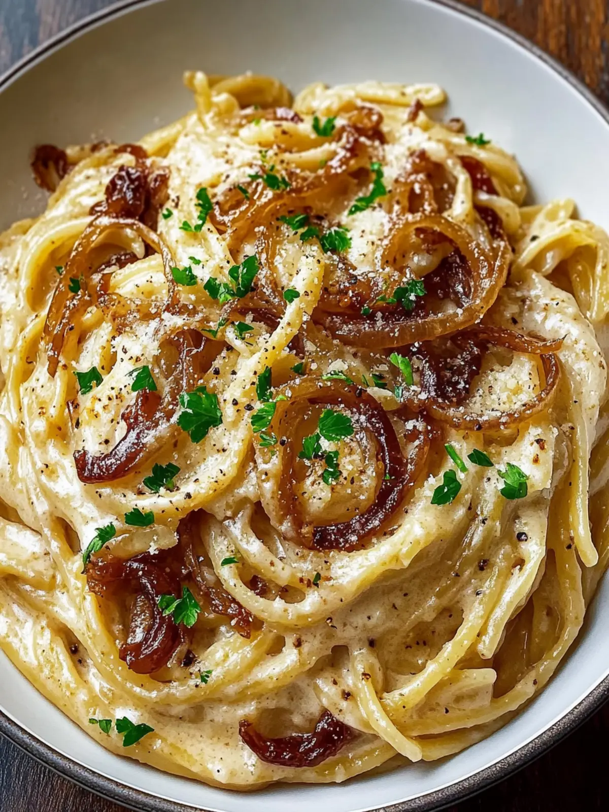 Creamy Caramelized Onion Pasta