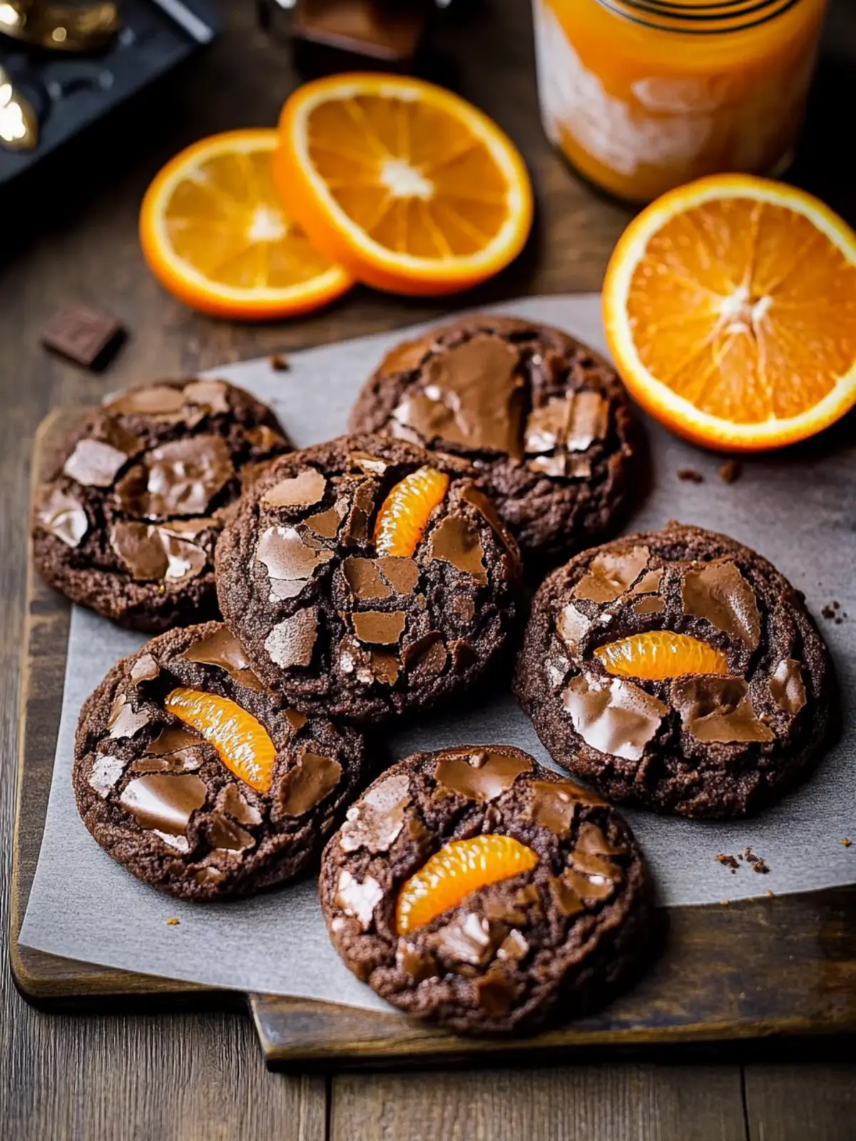Chocolate Orange Brownie Cookies