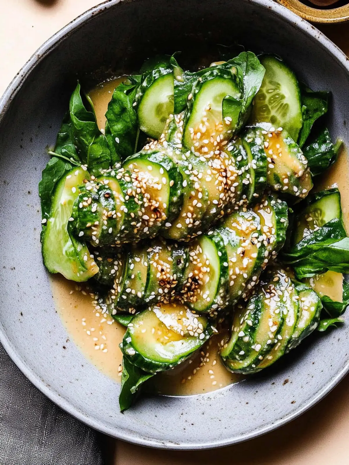 Japanese Cucumber Salad With Roasted Sesame Dressing