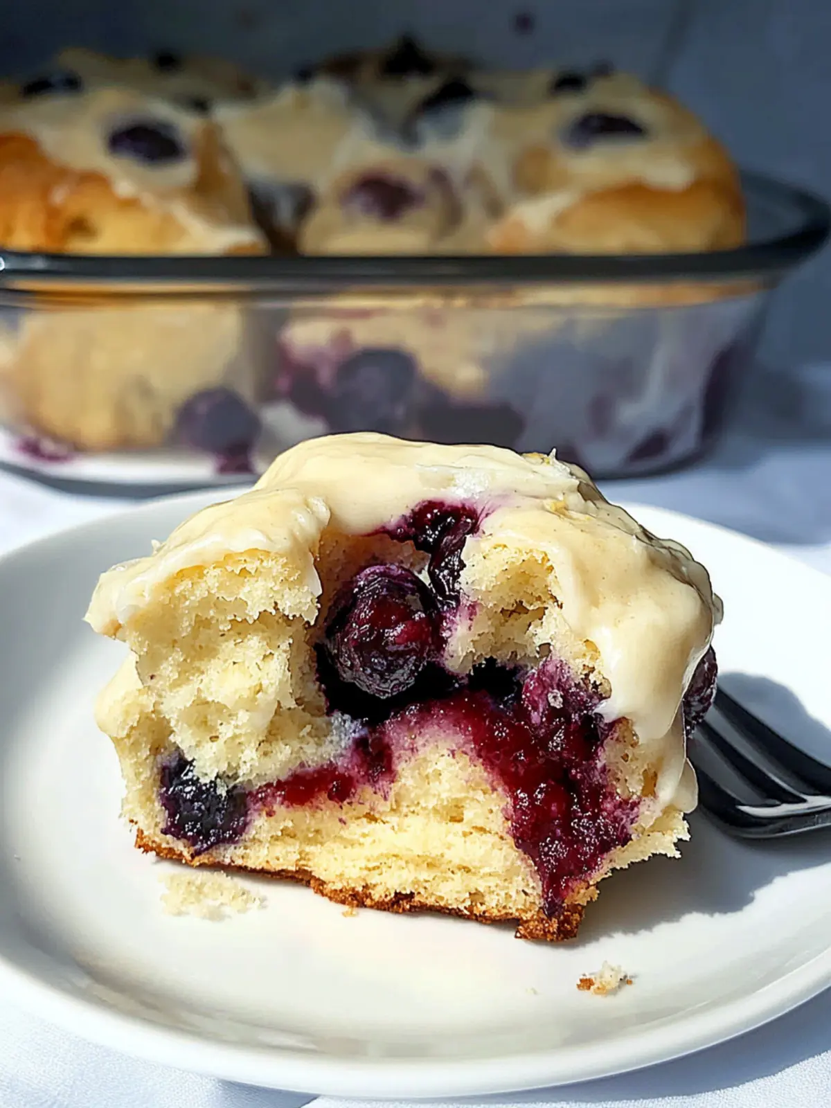 Sourdough Discard Lemon Blueberry Rolls