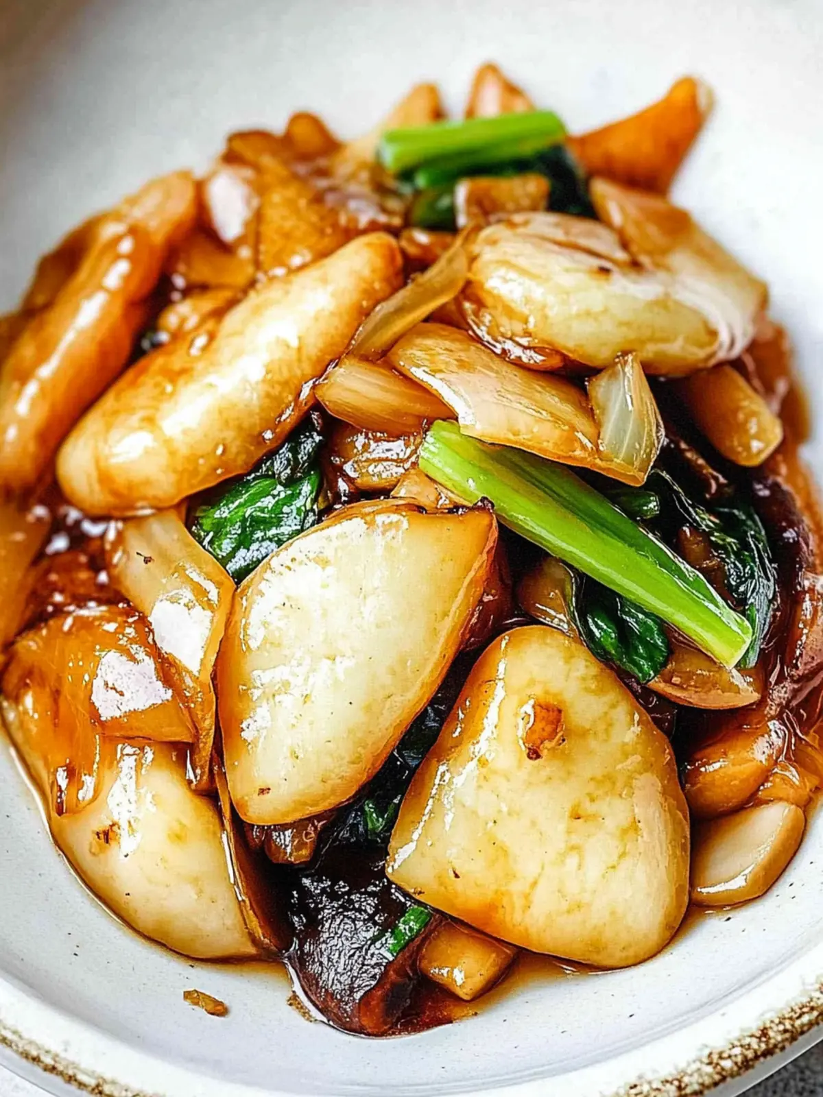 Stir Fried Shanghai Rice Cakes