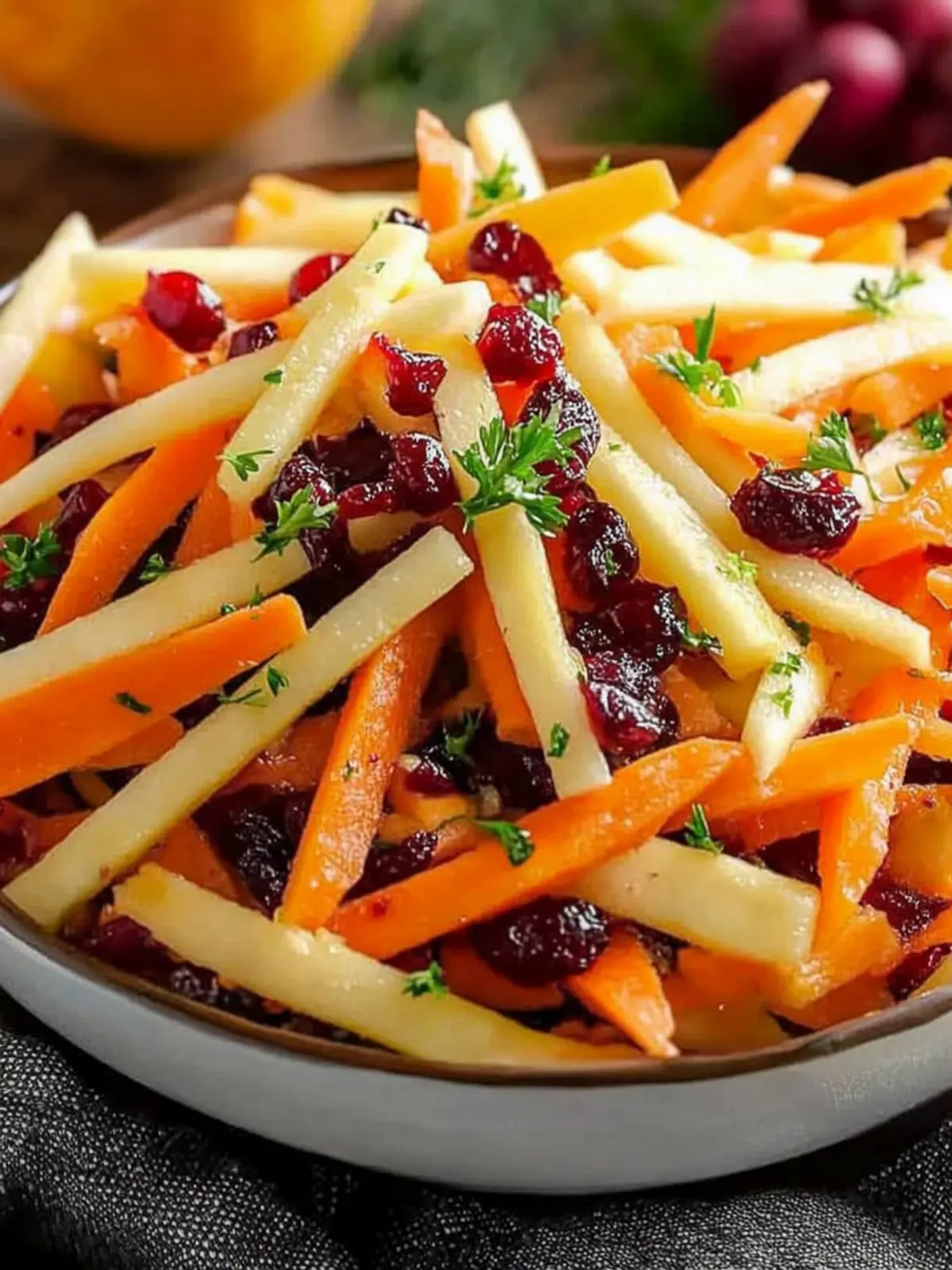 Refreshing Apple Cranberry Carrot Salad