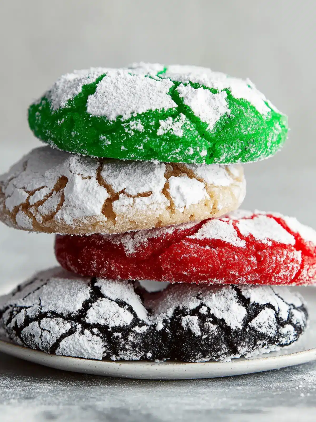 Kwanzaa Crinkle Cookies