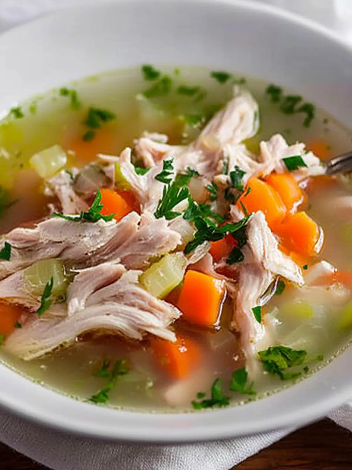 Warming chicken soup