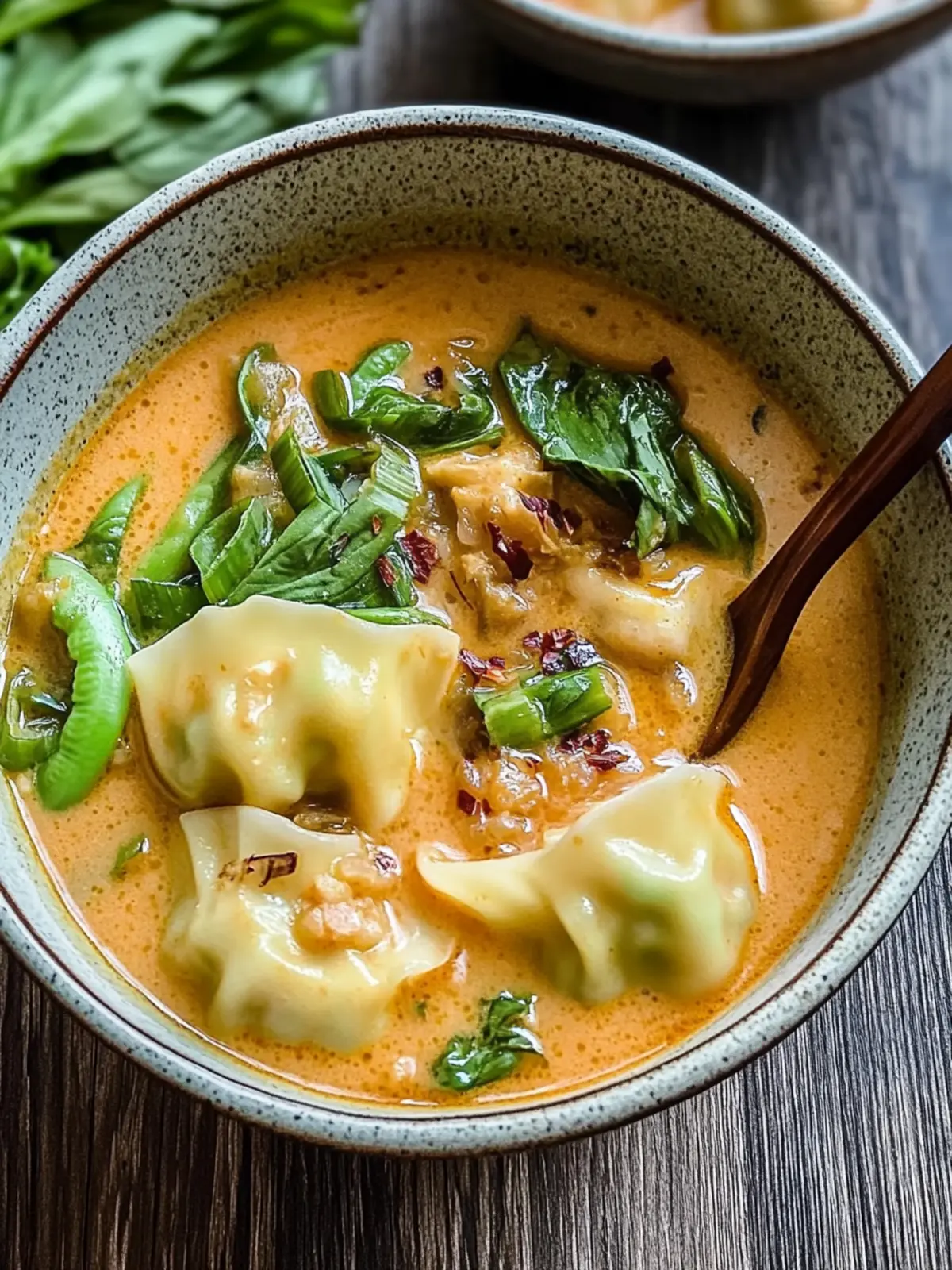 Thai Red Curry Wonton Soup