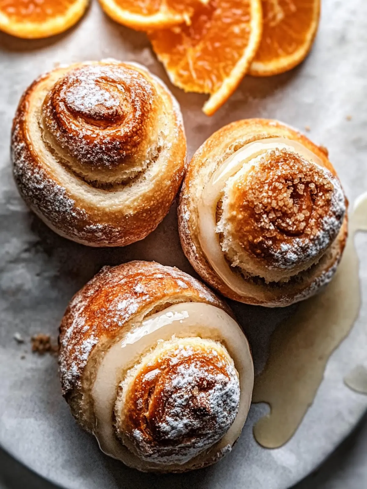 Orange and Honey Frangipane Soft Sourdough Sweet Rolls