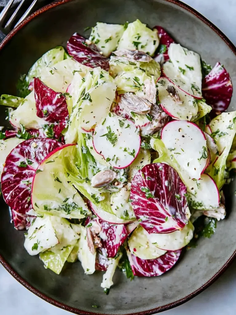 Bar Tartine’s Chicory Salad with Anchovy Dressing
