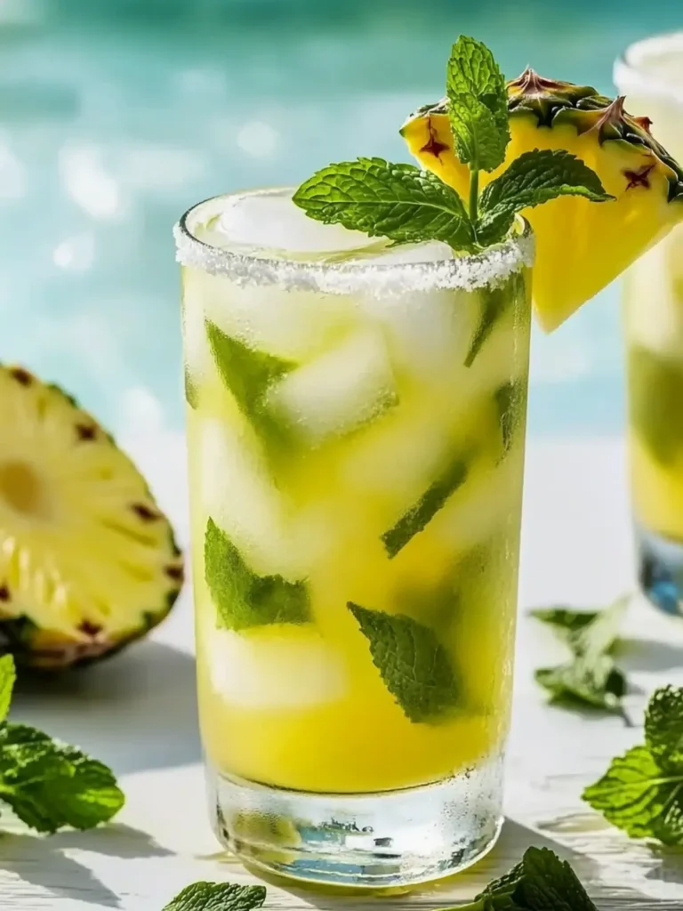 Minty Pineapple Cooler Mocktail