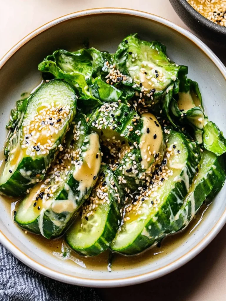 Japanese Cucumber Salad With Roasted Sesame Dressing