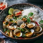 Green Curry Thai Clams with Thai Eggplant