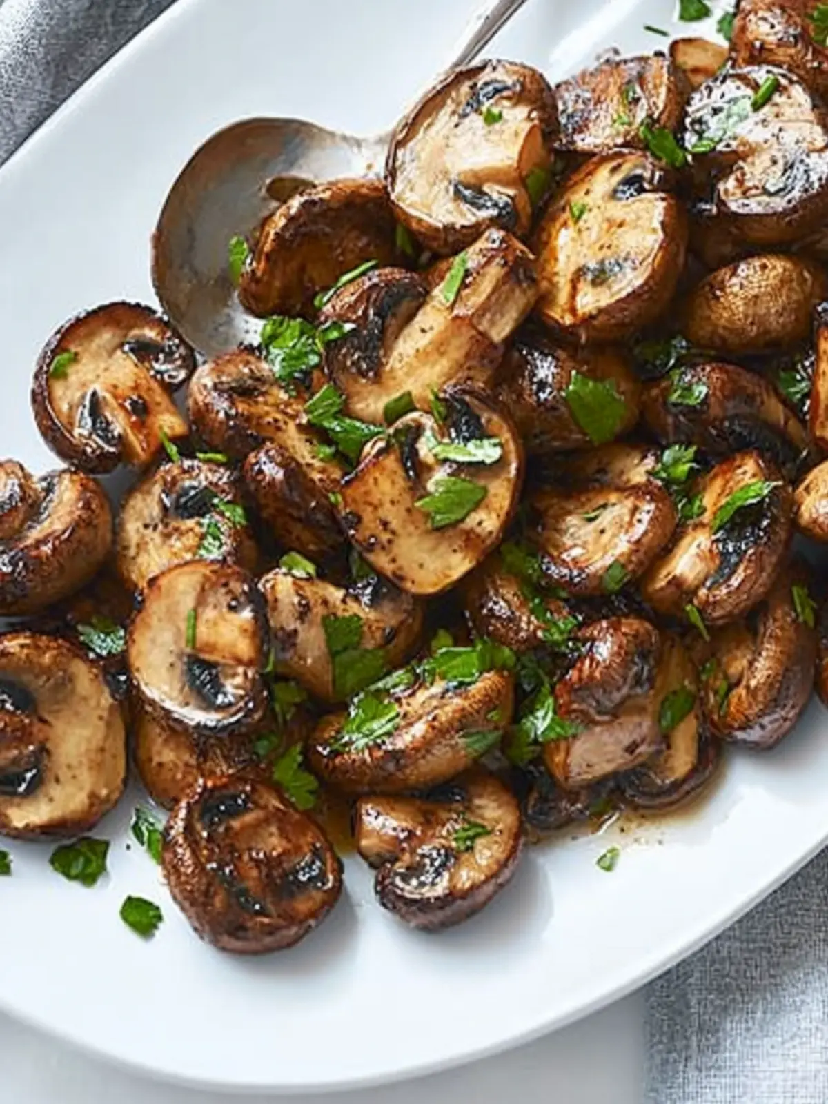 Garlicky Marinated Grilled Mushrooms