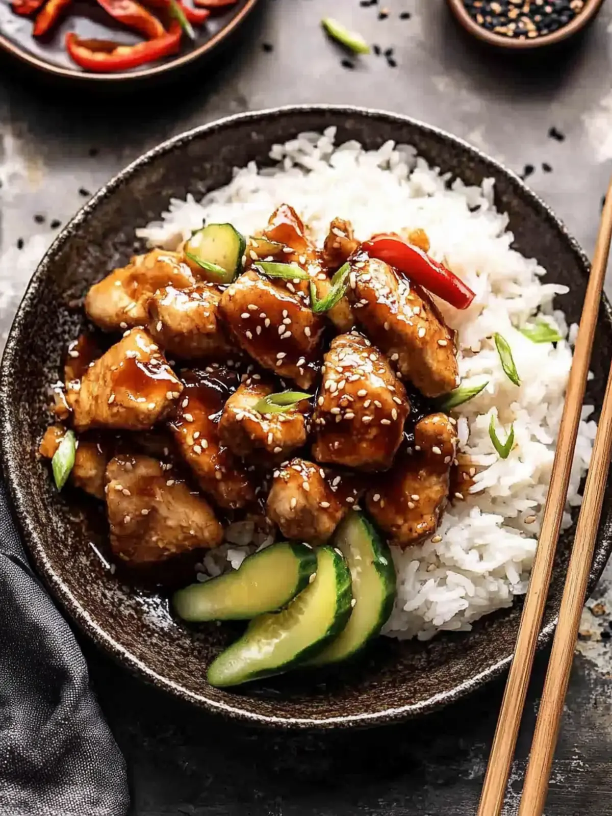 Weeknight Sesame Teriyaki Chicken with Ginger Rice