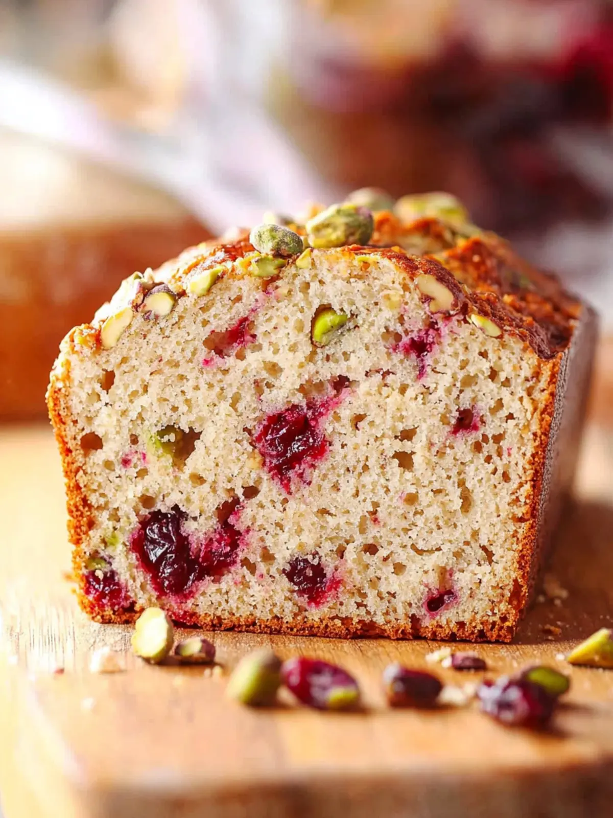 Easy Homemade Cranberry Pistachio Bread from Scratch