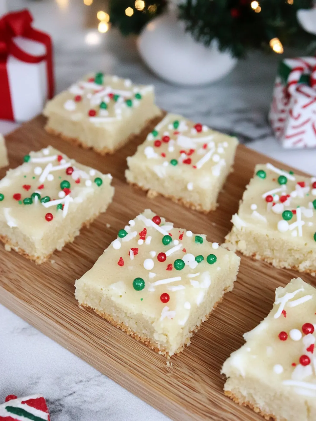 Christmas Protein Sugar Cookie Bars